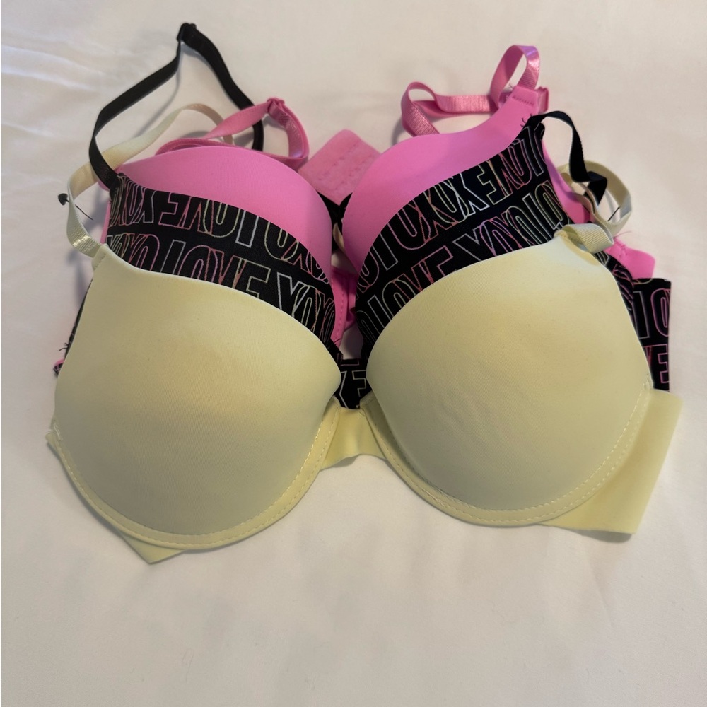 XOXO Pink and Cream Padded Bra Duo